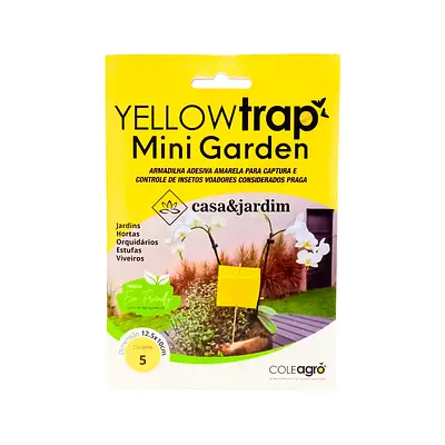 Armadilha Adesiva Colly Yellow Trap Mini Garden para Jardim
