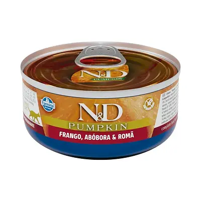 Ração Úmida N&D Pumpkin para Gatos Adultos Sabor Frango, Abóbora e Romã 70 g