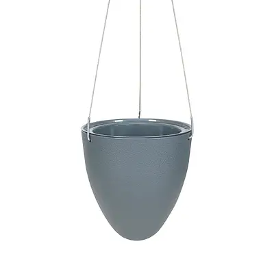 Cachepot Vasart Suspenso Egg Autoirrigável Grafite