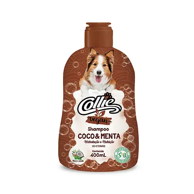 Shampoo Collie Vegan Coco e Menta para Cães 400 ml
