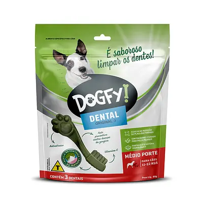 Snack Dogfy Dental para Cães Adultos de Porte Médio 89 g