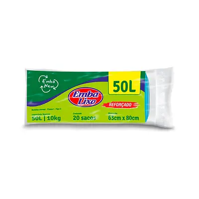 Saco de Lixo Embalixo Azul - 50L
