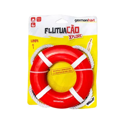 Brinquedo Germanhart Xplore Boia Flutuação com Corda para Cães