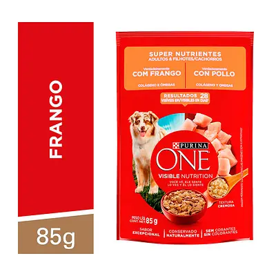 Ração Úmida Purina One para Cães Adultos e Filhotes Sabor Frango 85 g