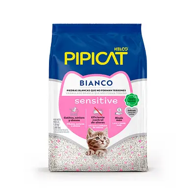 Granulado Sanitário Pipicat Bianco Sensitive 1,8kg