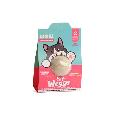 Petisco Brinquedo WOW Pet Food Cat Weggs Para Gatos Sabor Frango com Catnip 15g