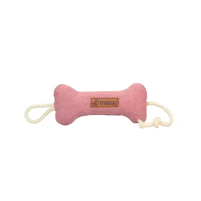 Brinquedo Mabuu Osso com Corda Rosa