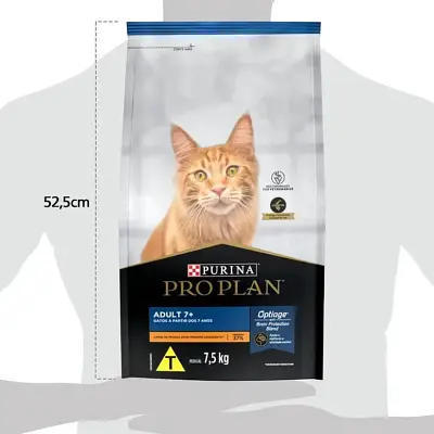 Ração Nestlé Purina Gatos Pro Plan Adultos 7+ Frango 7,5kg
