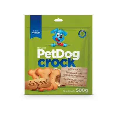 Biscoito PetDog Crock Integral 500g