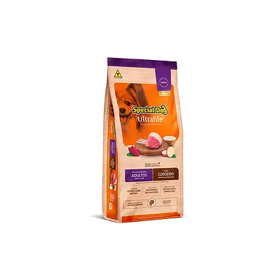 Ração Special Dog Ultralife Premium Especial para Cães Adultos de Raças Pequenas Sabor Cordeiro e Arroz com Batata-Doce
