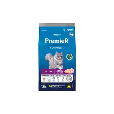 Ração Premier Formula Performance e Vitalidade para Gatos Adultos Sabor Frango 7,5 kg