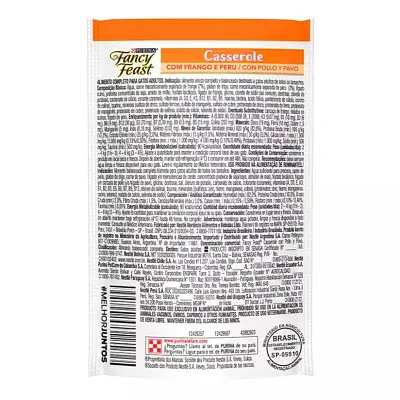 Ração Úmida Gatos Fancy Feast Casserole c/ Frango e Peru 85g