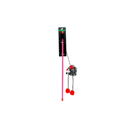Brinquedo Jumpet Varinha Rosa com Ratinho Para Gatos