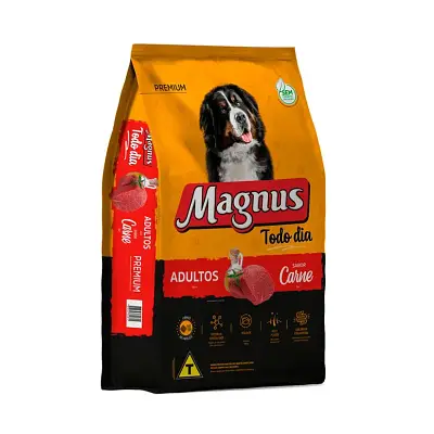 Ração Magnus Premium Cães Todo Dia Adultos Carne Pague 20Kg Leve 21,3Kg