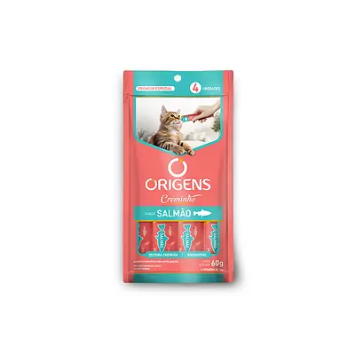 Snack Origens Creminho Sabor Salmão para Gatos 60 g