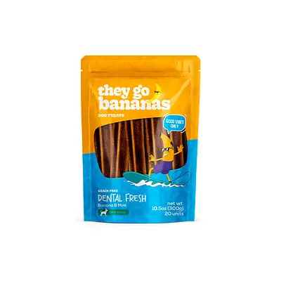 Snack They Go Bananas Dental Fresh para Cães 300 g