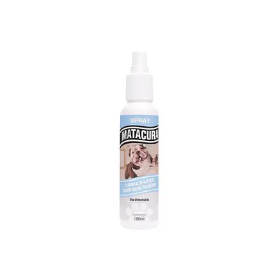 Limpa Patas Matacura Spray Cuidado Suave para Cães e Gatos 100 ml