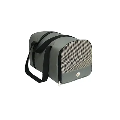 Bolsa de Transporte São Pet Mila Cinza para Cães e Gatos