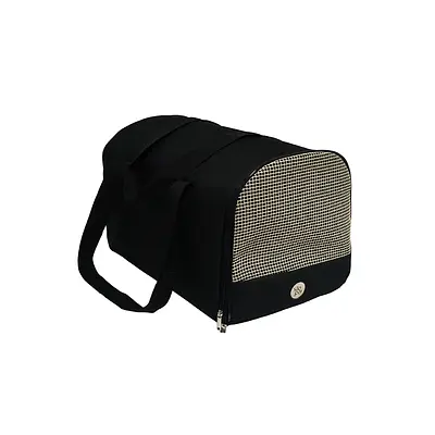 Bolsa de Transporte São Pet Mila Preta para Cães e Gatos