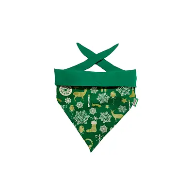 Bandana ModernPet Natal Dupla Face Verde