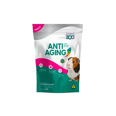 Ração Extrusada Megazoo Prevenção Anti Aging para Porquinho da Índia 500 g