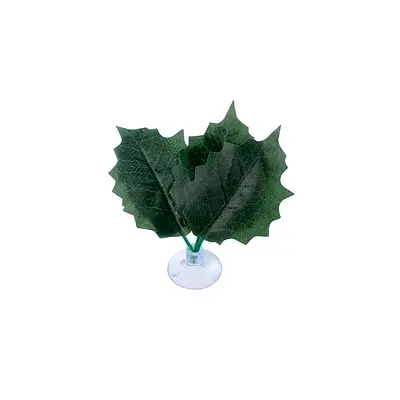 Planta Nomoypet Mini Azevinho de Plástico com Ventosa Verde para Répteis
