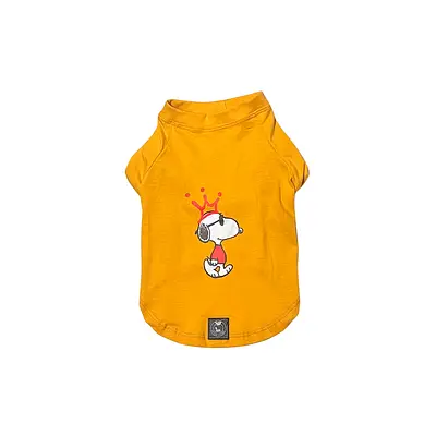 Camiseta Zooz Pets Snoopy King Laranja para Cães