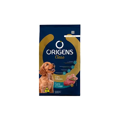 Ração Origens Class para Cães Filhotes Sabor Carne e Frango