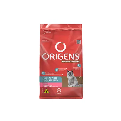 Ração Origens para Gato Sênior Castrado Sabor Salmão 10.1kg