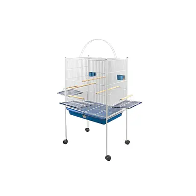 Viveiro Monaco Triplex Branco e Azul para Aves Calopsitas