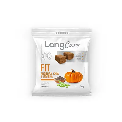 Snack LongCare Funcional Fit para Cães Adultos Sabor Abóbora, Chia e Ervilha
