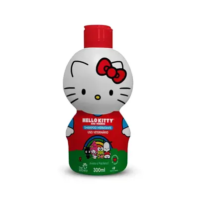 Shampoo Hello Kitty Hidratante Para Cães e Gatos Pet Society 300ml