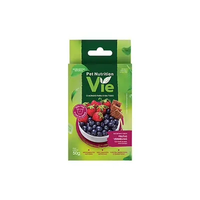 Snack Pet Nutrition Vie Frutas Vermelhas para Cães 50 g