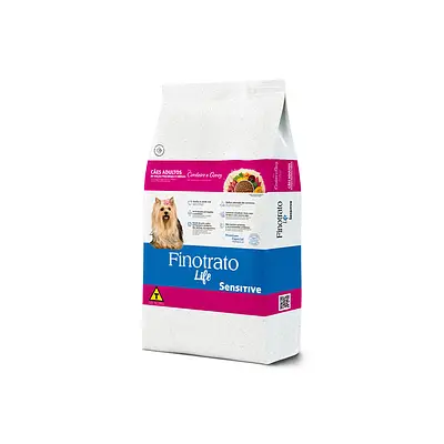 Ração Finotrato Life Sensitive para Cães Adultos de Raças Pequenas e Médias Sabor Cordeiro e Arroz