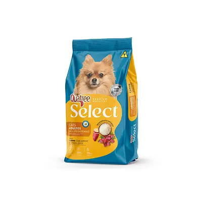 Ração Quatree Select para Cães Adultos de Porte Pequeno Sabor Carne com Arroz e Batata Doce