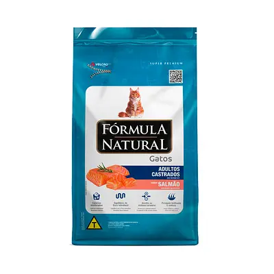 Ração Fórmula Natural para Gatos Adultos Castrados Sabor Salmão 10,1 kg
