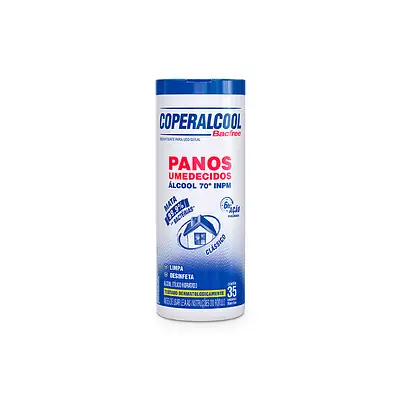 Pano Umedecido Coperalcool Clássico com 35 Unidades