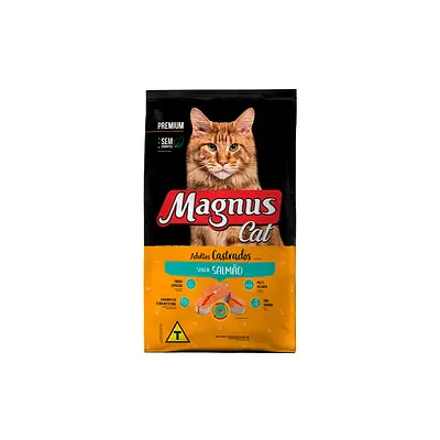 Ração Magnus Sabor Salmão para Gatos Adultos Castrados