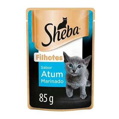 Ração Úmida Sheba Sachê Gatos Filhotes Atum Marinado 85g