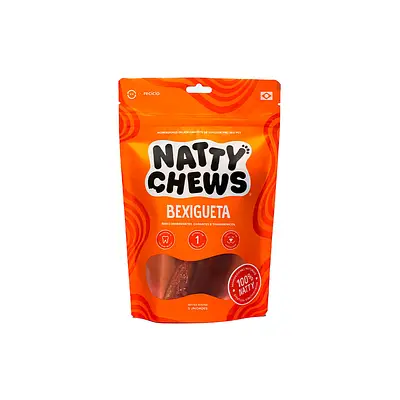 Osso Natty Chews Bexiga Bovina Natural para Cães 5 Unidades