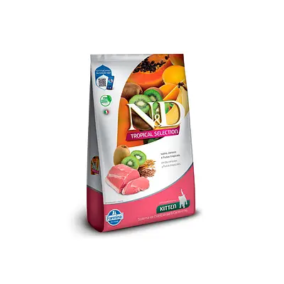 Ração Farmina N&D Tropical Selection para Gatos Filhotes Sabor Suíno, Cereais e Frutas Tropicais