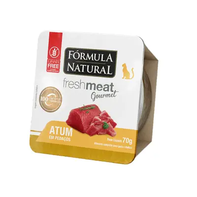 Ração Úmida Fórmula Natural Fresh Meat Gourmet Patê Gatos Atum 70g