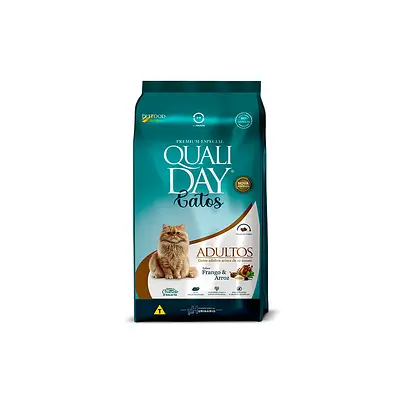 Ração Qualiday para Gatos Adultos Sabor Frango 2,5 kg