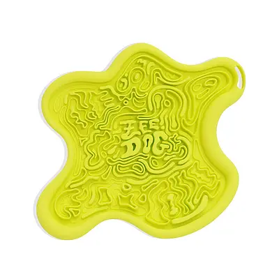 Comedouro Interativo Zee.Dog Lik Mat Verde Fluo para Cães