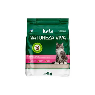 Areia Kets Natureza Viva Fina para Gatos
