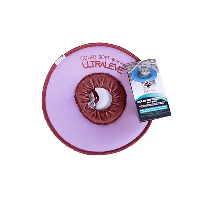 Colar Elisabetano Pet Med Ultraleve Soft Rosa e Bordô para Gatos