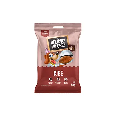 Snack Petitos Delicias do Chef Kibe para Cães 50 g