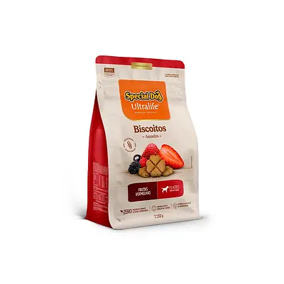 Biscoito Special Dog Ultralife para Cães Filhotes Sabor Frutas Vermelhas 250 g