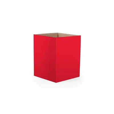 Cachepot Floral Atlanta Quadrado Vermelho