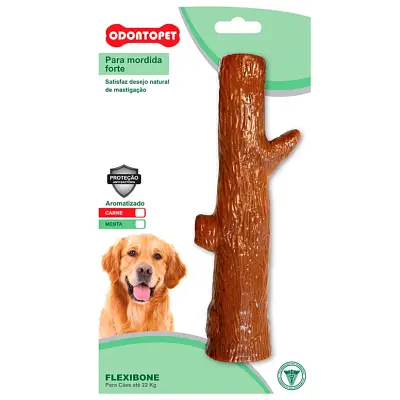Brinquedo Mordedor Flexibone Tronco Cães Até 22kg Odontopet